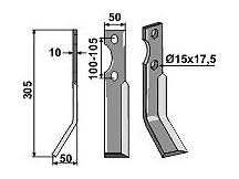 Rotary tine, left model