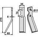 Rotary tine, left model