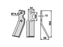 Rotary tine, right model