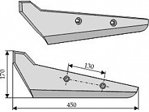 Beet lifter shares, left model