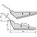 Beet lifter shares, left model