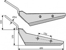 Beet lifter shares, left model