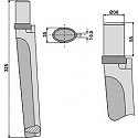 Tine for rotary harrows