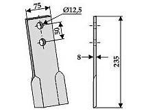 Schlegelmesser, rechts