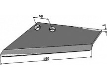 Replacement wings for stubble shares, left