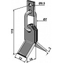 Y-Messer mit Kettenglied und Befestigungslasche