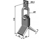 Y-blade with chain-link and holder