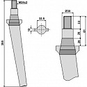 Tine for rotary harrows