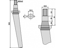 Tine for rotary harrows