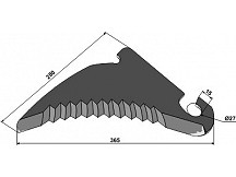 Round baler knife