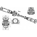 Bearing compl. for 40x40 square shafts