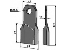 Comminution blade, left model