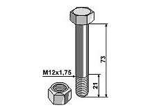 Bolt with self-locking nut - 10.9