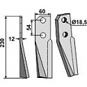 Rotary tine, left model