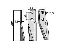 Rotary tine, left model