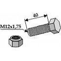 Schraube mit Sicherungsmutter - M12 x 1,75 - 8.8