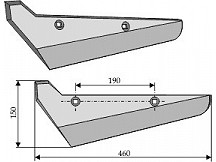 Beet lifter share, left model