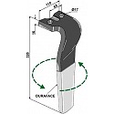 Tine for rotary harrows (DURAFACE) - left model