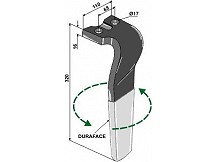 Tine for rotary harrows (DURAFACE) - left model