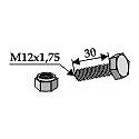 Schraube mit Sicherungsmutter - M12 x 1,75 - 8.8