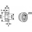 Bush for straw chopper flail blade