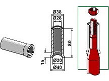 Einschweißbuchse 80mm