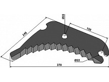 Round baler knife