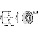 Bush for straw chopper flail blade