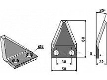 Food mixer knives