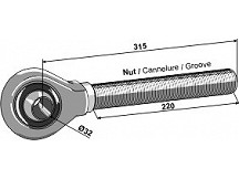 Spindel 1.1/2“ - Kat. III - Linksgewinde