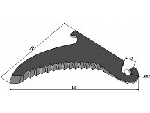 Round baler knife