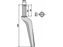 Tine for rotary harrows