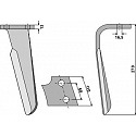 Tine for rotary harrows, left model