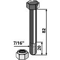 Bolt with self-locking nut - 7/16