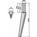 Tine for rotary harrows