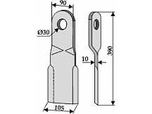 Comminution blade, left model