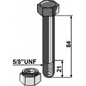 Schraube mit Sicherungsmutter 5/8" UNF - 10.9