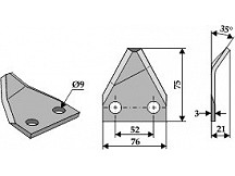 Food mixer knives