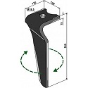 Tine for rotary harrows, right model