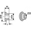 Bush for straw chopper flail blade