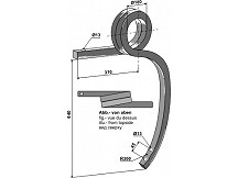 Double coil spring, left