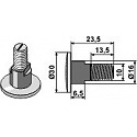 Bolt for rotary mower blades - M10x1,5 - 12.9