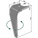 Tine for rotary harrows, left model