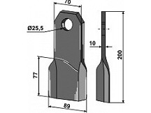 Comminution blade, left model