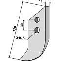 Trencher blade - left model