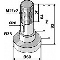 Pin for assembling with 1 blade