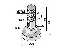 Pin for assembling with 1 blade