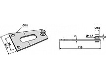 Fixing for rotary mower blades