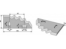 Futtermischwagenmesser, links