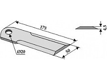 Straw chopper flail blade